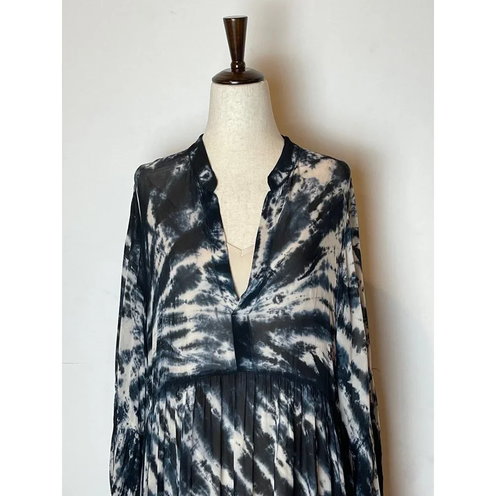 NWT Young Fabulous & Broke Black & White Tie-Dye Tallia Maxi Midi Dress S - Picture 6 of 11